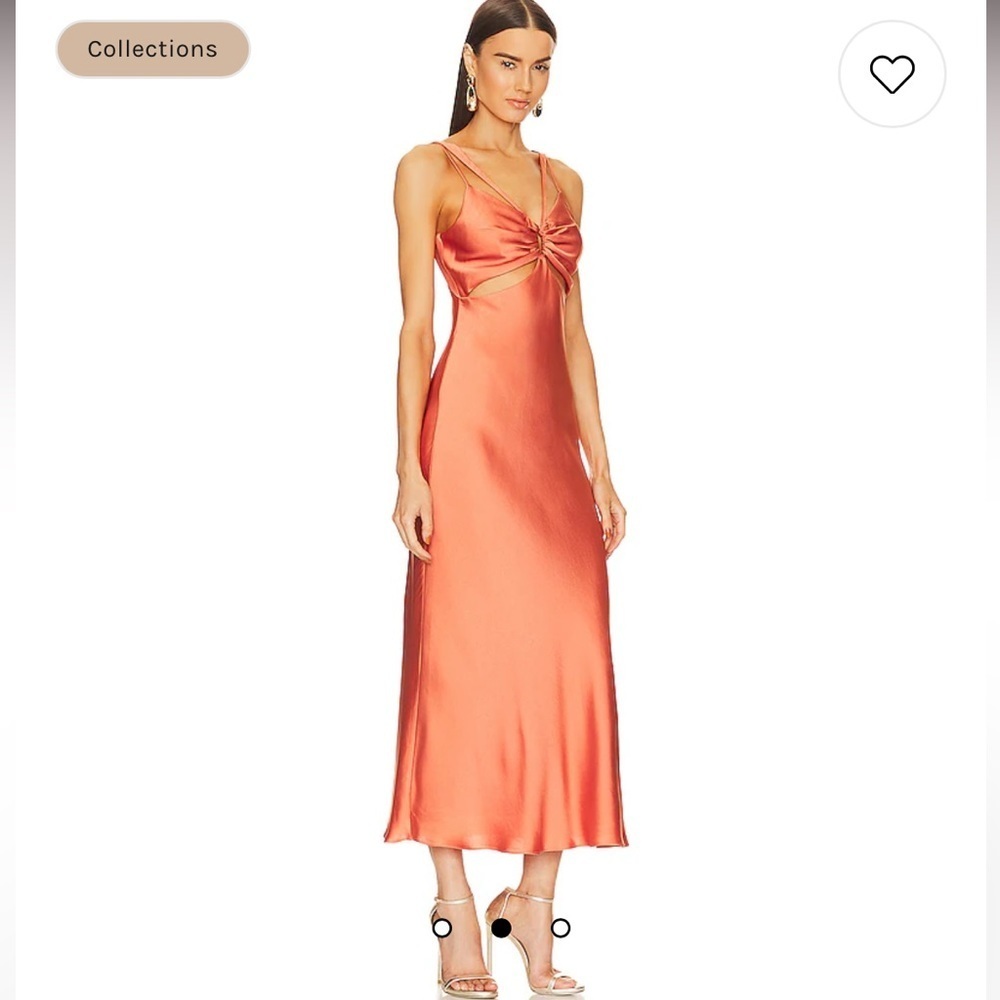 Jonathan Simkhai Orange Midi Dress - Picture 2 of 12